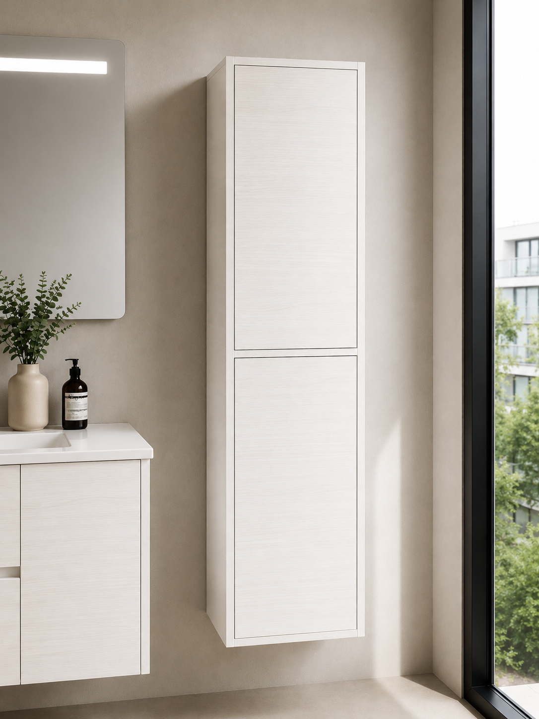 Columna de baño FLORENCIA dos puertas 140 cm