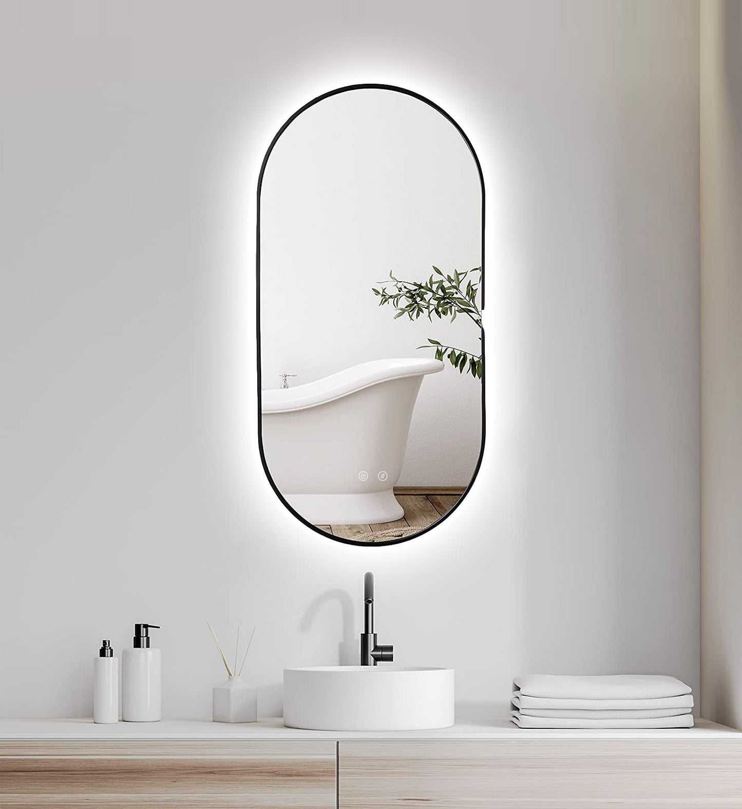 Espejo LED Selene Gold & Black