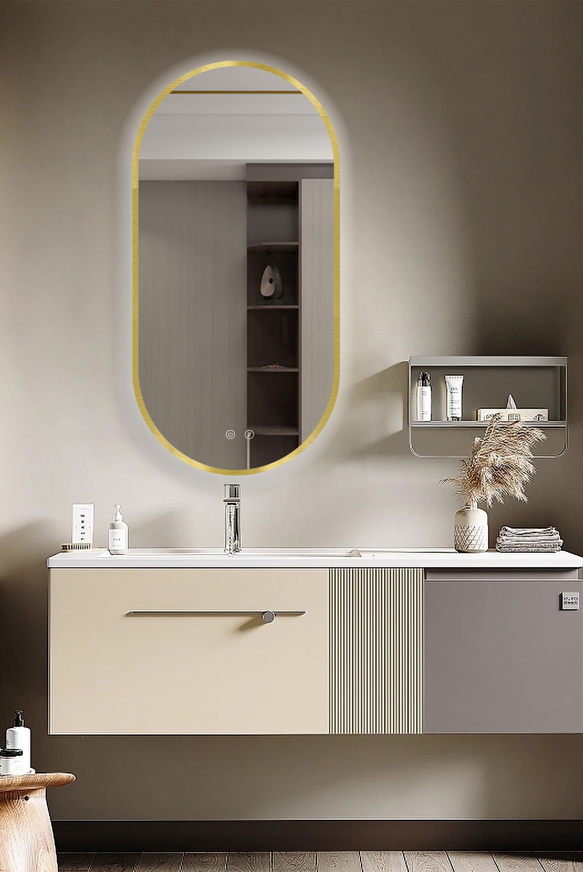 Espejo LED Selene Gold & Black